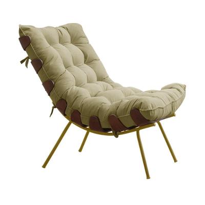 Poltrona Decorativa Abel G41 para Sala de Estar em Veludo Bege Gran Belo