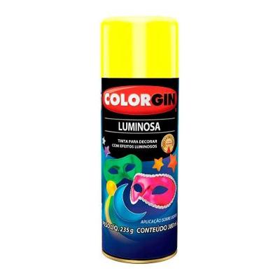 Spray Luminoso Amarelo 350ml Tinta Acrílica para Decoração Colorgin