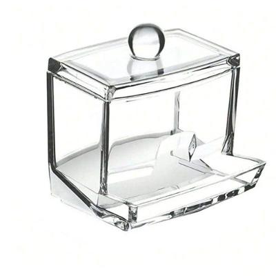 Dispenser para Hastes de Algodão com Tampa Porta Cotonete Transparente Top Rio Comercial