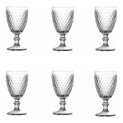 Conjunto de Copos de Vidro Bico de Abacaxi 6 Peças 325ML para Mesa Posta e Bebidas Wellmix