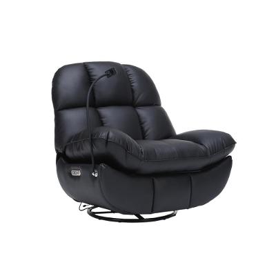 Poltrona Reclinável Elétrica Boston com Massagem Pu Preto Gran Belo