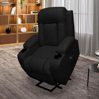 Poltrona do Papai Austin G31 Reclinável com Massagem Aquecimento Elevação Pu Preto Gran Belo