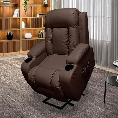 Poltrona do Papai Austin G31 com Massagem Aquecimento Pu Marrom Chocolate Gran Belo