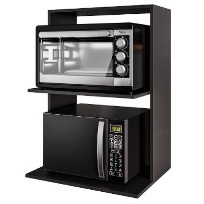 Suporte para Micro-ondas Lauren MDP 60cm Preto Milani Movelaria