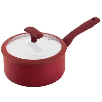 Panela com Tampa Soft Touch 2,5L Alumínio Antiaderente para Cozinha Vermelho Hercules