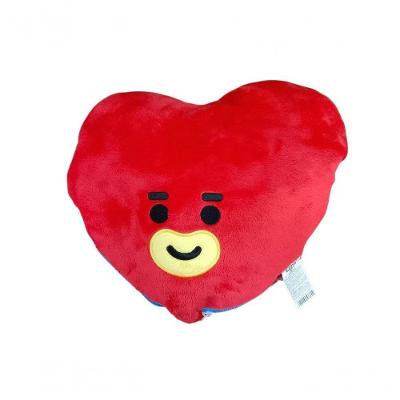 Manta Almofada Infantil Personagens BT21 com Zíper Vermelha Miniso Brasil