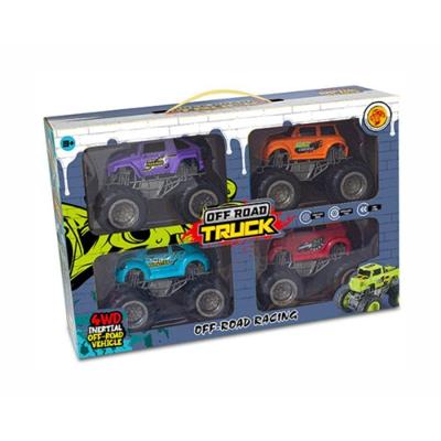 Maleta com Carrinhos Monster Truck para Brincar e Guardar Vermelho DDG Toys