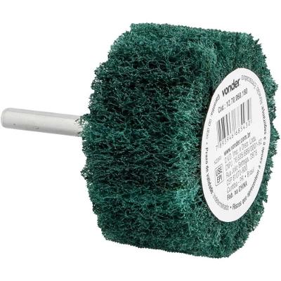 Roda com Haste para Acabamento 60mm X 30mm Grão 180 Verde Vonder