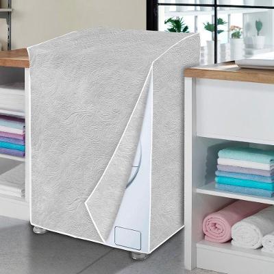 Capa para Máquina de Lavar Vida Pratika Flanelada GG 60x84x60cm Cinza Perolizada
