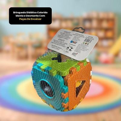Brinquedo Didático de Montar e Desmontar Educativo Colorido para Criança Kendy Brinquedos