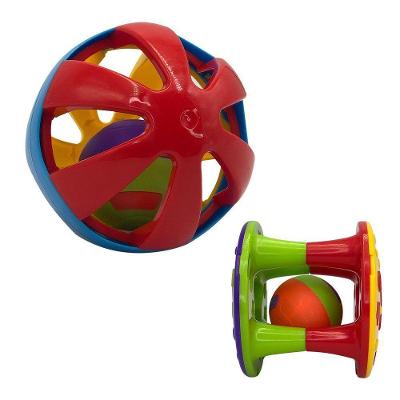 Conjunto Brinquedo Infantil com Torre e Bola Chocalho para Bebês Jp Brink