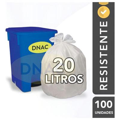 Saco de Lixo Preto 20L Resistente 100 Unidades 45cm X 39cm Higipack