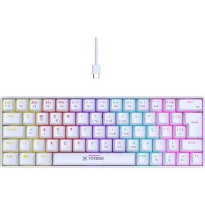 Teclado Gamer Mecânico Fortrek Gravity 65 Compact com Switch Outemu Red Branco