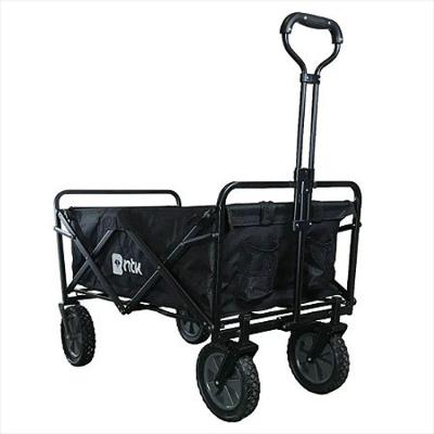 Carrinho Dobrável Wagon Aço 80kg para Praia Parque e Compras Preto Nautika