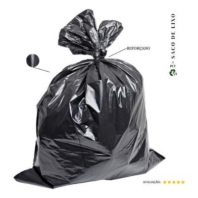 Saco de Lixo 60L Reforçado Plástico Preto com 20 Unidades Higipack