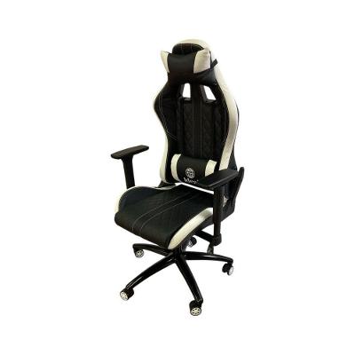 Cadeira Gamer Ergonômica Revestida em Couro Sintético com Encosto Reclinável e Altura Ajustável