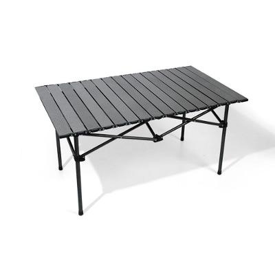 Mesa de Camping Dobrável Portátil para Piquenique Preto e Bege Top Rio Comercial