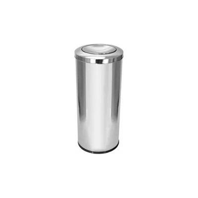 Lixeira com Tampa Meia Esfera 22L Aço Inox Abertura Manual com Bandeja Interna JSN