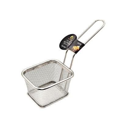 Cesto para Fritura Premium em Aço Inox com Cabo Longo para Cozinha Profissional Inox