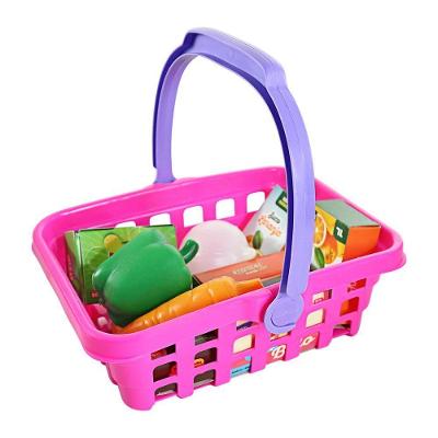 Brinquedo Infantil Cesta de Supermercado com Frutas para Aprender Alimentos Bs Toys