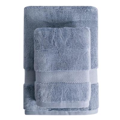 Jogo de Toalhas Banho e Rosto Super Soft Zero Twist 2 Peças 97% Algodão 500g-m2 Azul Corttex
