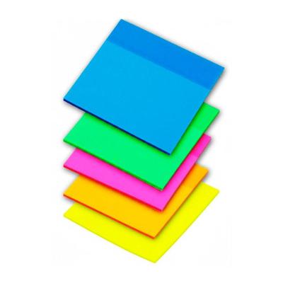 Bloco de Notas Adesivo Transparente Neon 76x76mm 50 Folhas Cores Neon