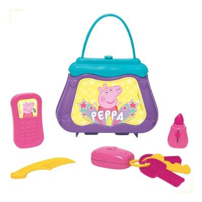 Bolsa Infantil de Brinquedo Minha Bolsinha Peppa Pig com Itens para Brincar de Faz de Conta Elka