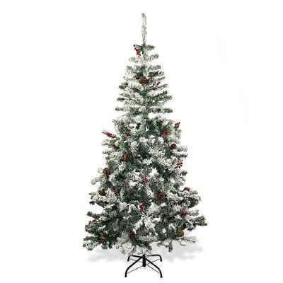 Árvore de Natal Pinheiro Nevada 1,80m Luxo 611 Galhos Verde Nevada