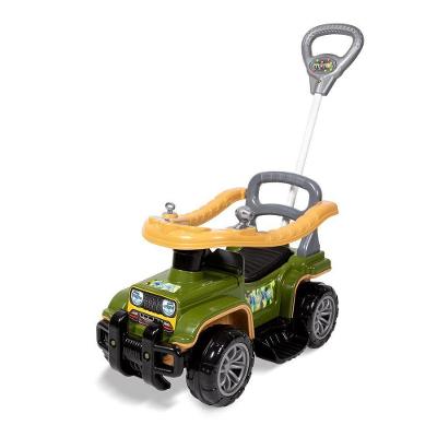 Carrinho de Passeio Infantil Jip com Empurrador Militar Verde Maral