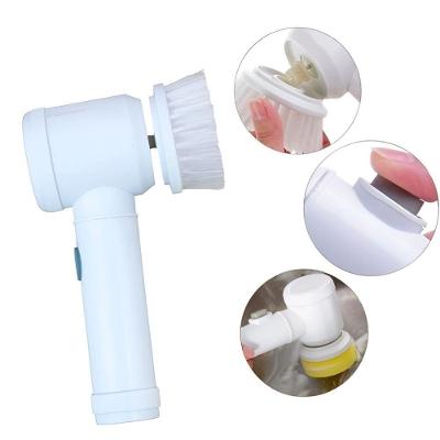 Escova de Limpeza Elétrica Portátil Mini Esfregão 3 em 1 Recarregável Giratória Branco