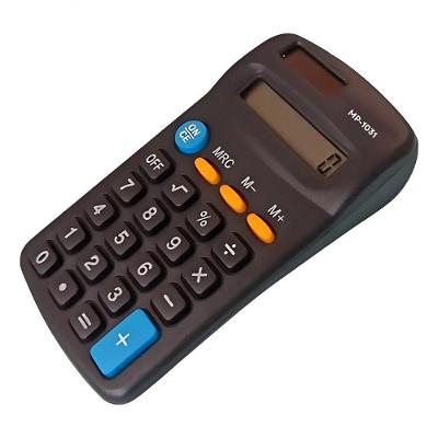 Calculadora Manual Eletrônica 8 Dígitos Masterprint 1031 com Alimentação Solar Preto