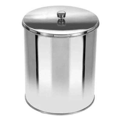 Lixeira Inox com Tampa 5L Aço Inox para Cozinha Banheiro e Área de Serviço