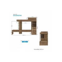 Beliche Havana Plus 3 gavetas Branco - Santos Andirá