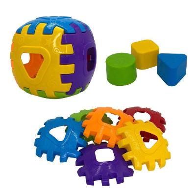 Cubo Didático Monta e Desmonta com 3 Peças de Encaixar Brinquedo Educativo Infantil JP Brink