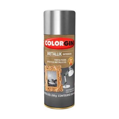 Tinta Spray Acrílica Metálica Spray Metallik Cromado 350ML para Objetos Decorativos Internos
