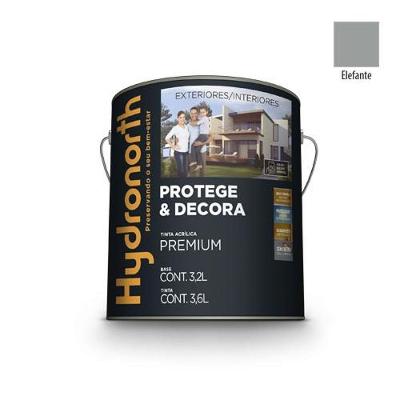 Tinta Acrílica Premium Fosca Protege e Decora Elefante 3,6L para Ambientes Diversos Hydronorth