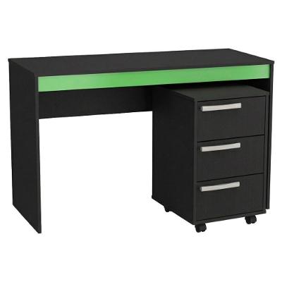 Mesa Escrivaninha e Gaveteiro B29 Moderno 3 Gavetas MDF-MDP 120cm Preto Nova Mobile