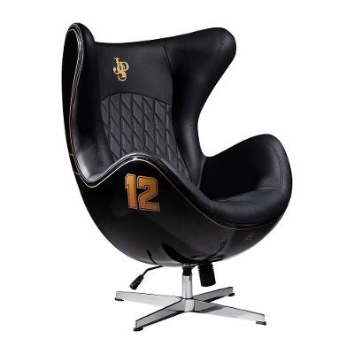 Poltrona Decorativa Egg Chair Lotus No 12 G53 Plástico Preto Gran Belo
