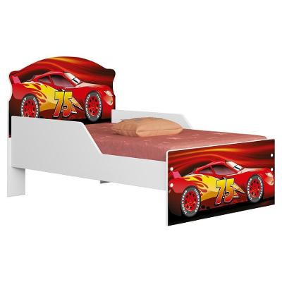Mini Cama Infantil Lívia em MDF Vermelho com Grade de Proteção Milani Movelaria