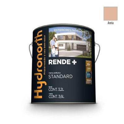 Tinta Acrílica Rende+ Fosca Areia Galão 3,6L Bege Hydronorth