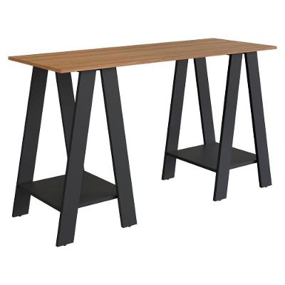 Mesa Escrivaninha Cavalete B61 Moderno MDP 135cm Preto Nova Mobile