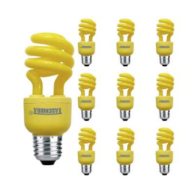 Kit 10 Lâmpadas Eletrônicas Espiral 26W E27 110V Amarela Taschibra