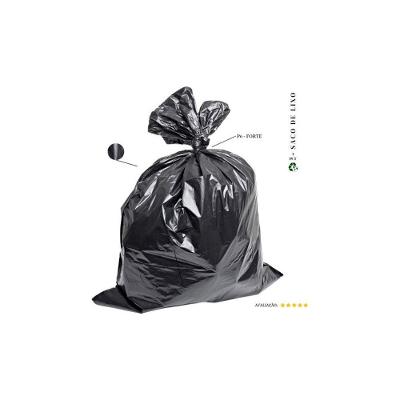 Saco de Lixo P6 100L Plástico Forte Preto com 100 Unidades Higipack