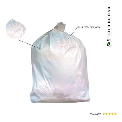 Saco de Lixo P3 100L Leve Branco Plástico Pacote com 20 Unidades Higipack