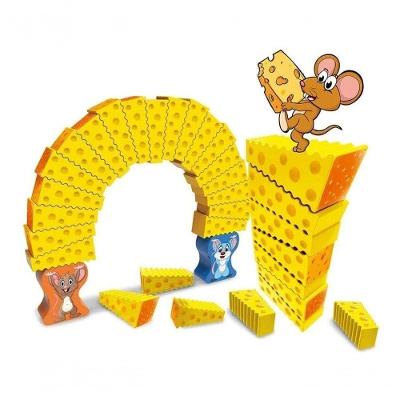 Jogo de Empilhar Blocos Cheese Stack 20 Peças em Formato de Queijo Amarelo First Bikes