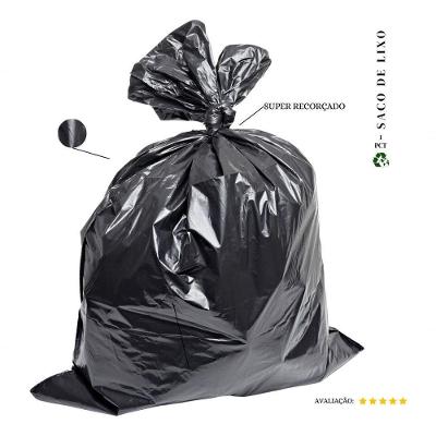 Saco de Lixo 50L Super Reforçado Preto Pacote 50 Unidades Higipack