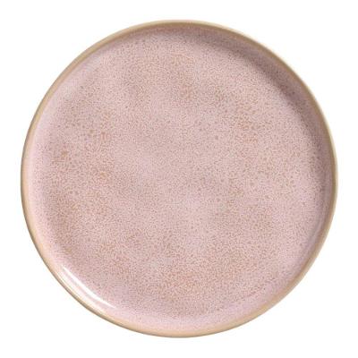Prato Raso Cerâmica 27,5cm Rosa Bio Litchi para Refeições Porto Brasil