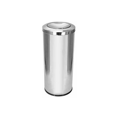 Lixeira de Inox com Tampa Meia Esfera 22L Aço Inox Abertura Manual JSN
