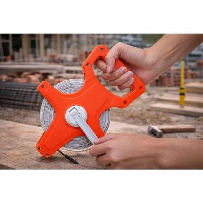 Fita Métrica com Manivela 30 Metros para Medições de Longo Alcance Laranja Black Bull