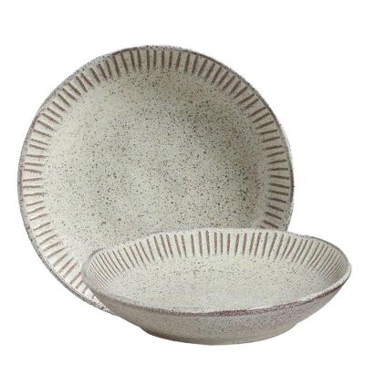 Prato Fundo Pistache 22,5cm 830ml Cerâmica Liso Verde Porto Brasil